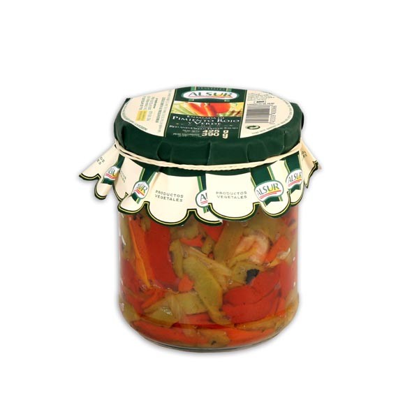 ENSALADA DE PIMIENTO ROJO Y VERDE
