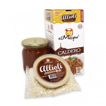 CALDERO: CALDO + ARROZ + ALLIOLI